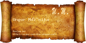 Ungor Mónika névjegykártya
