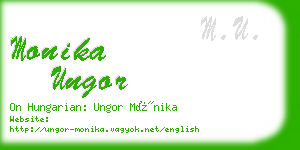 monika ungor business card